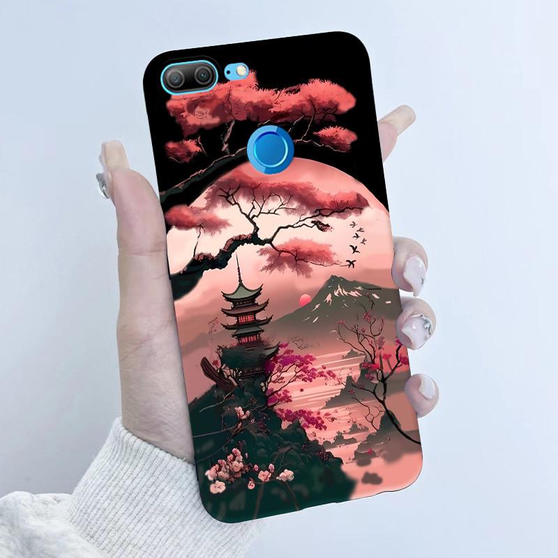 For Honor 9 Lite LLD-L21 LLD-L31 Phone Case Flower Girl Design Soft Silicone TPU Back Housing for Honor 9 STF-L09 STF-AL10 Cover
