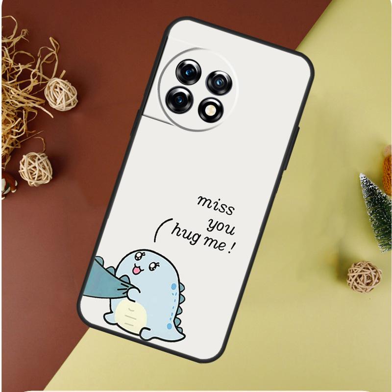 Couple Matching Cute Dinosaur For OnePlus 13 12 11 12R 13R 9 10 Pro 8T 9RT 10T 10R Nord 4 CE 2 3 Lite N20 N30 Phone Case