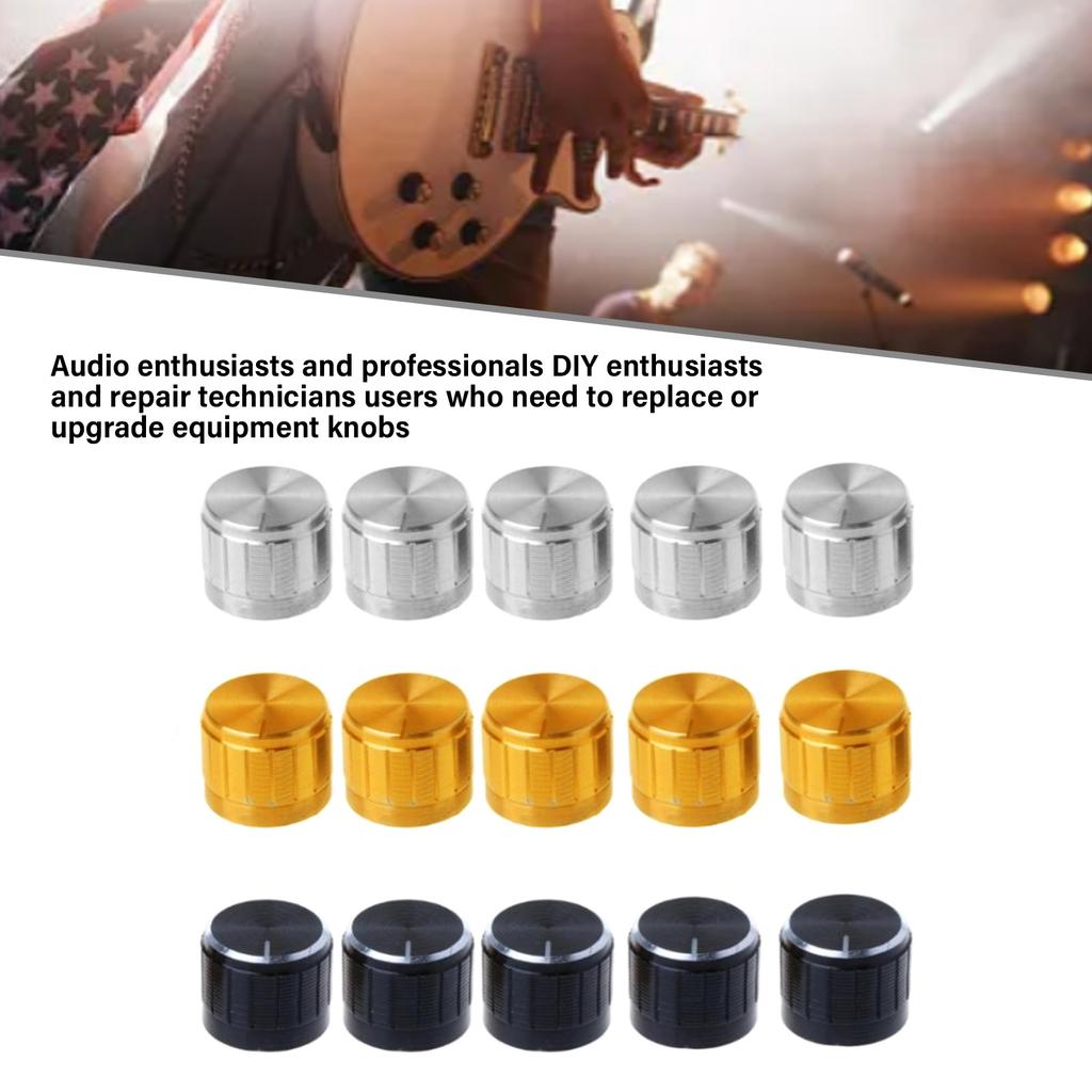 10Pcs Guitar Volume Control Knob Potentiometer Knobs 6mm Shaft Hole Amplifier Knob for Speaker Effect Pedal Amplifier