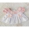niannyyhouse 40cm Plush Loose Pink and White Cotton Accessories Clothes, Fitting, Dress, Dress-Up, Doll,