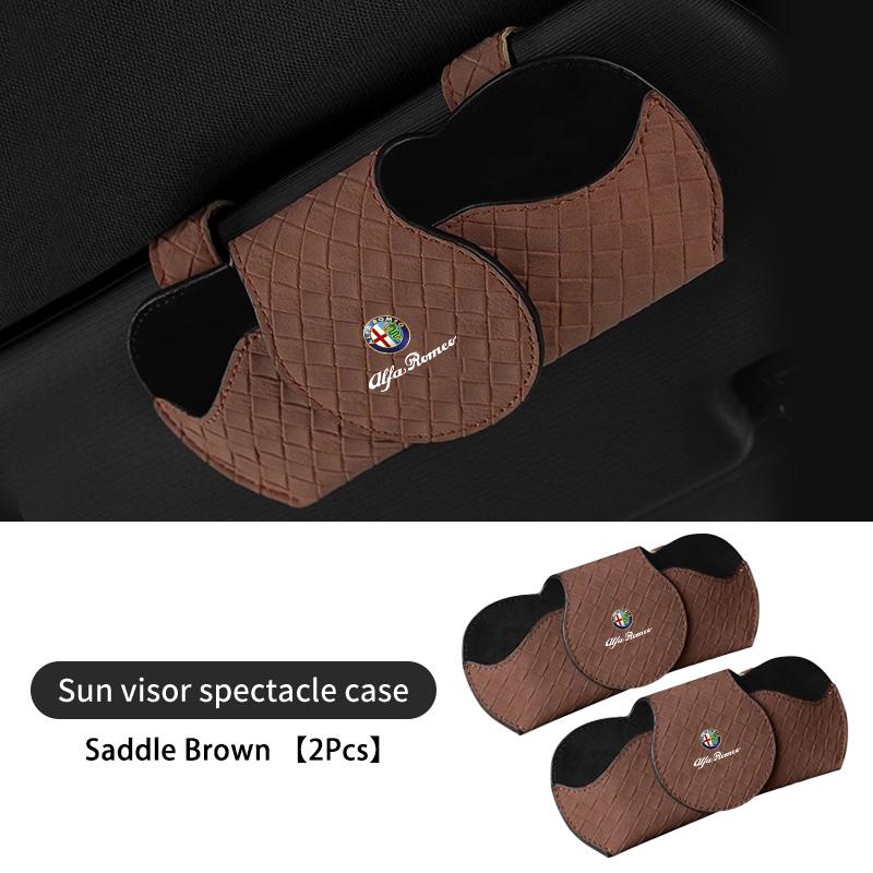 For Alfa Romeo Car Interior Glasses Clip Sun Visor Sunglasses Holder 159 Giulietta Giulia 147 Mito 156 159 166 GT Stelvio