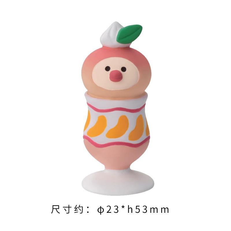 Japanses Creative Toys Peach Series ZAKKA Cat Figurine Decoration Micro Landscape Photo Props Miniature Resin Gift DIY Ornaments