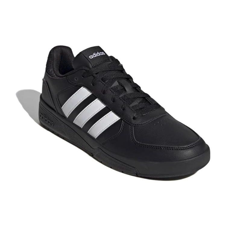 Adidas Neo Courtbeat Synthetic Leather Minimalist Comfortable Durable Low-Top Skate Shoes Unisex Sneakers Black White ID9660