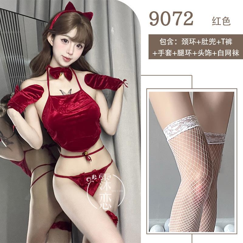 Sex lingerie sexy high-end velvet sex pocket pussy cosplay no-take uniform suit woman