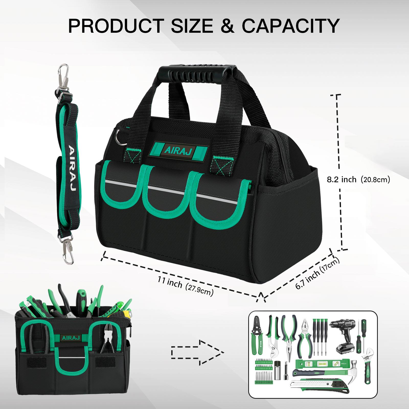 

Сумка для хранения инструментов для ремонта AIRAJ, многофункциональный водонепроницаемый набор инструментов из ткани Оксфорд, большой вместимости, износостойкий, устойчивый к царапинам