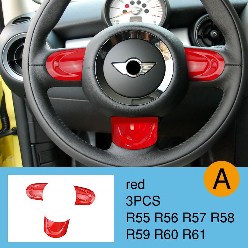 Car Steering Wheel Panel Multimedia Button Decorative Cover For BMW MINI Cooper JCW R55 R56 R57 R58 R59 R60 R61 Car Accessories
