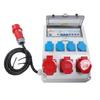 Power Distribution Box with 4Pcs  16A  Socket 3Pcs 5pin Industrial Socket AC 220‑380V 240‑415V
