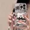 Bow Cute Bear for iPhone17PorMax Mobile Phone Case 16 Apple 13 Electroplated Mirror 14/15