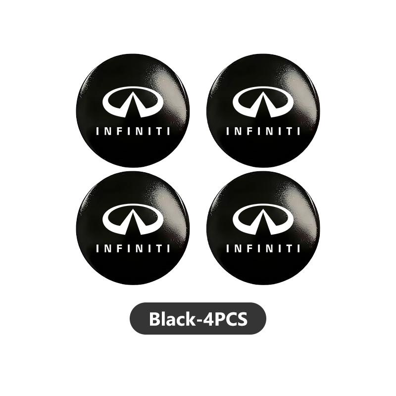 4Pcs 56mm Car Wheel Hub Center Cap Aluminum Metal Logo Sticker For Infiniti QX50 QX30 QX60 G25 JX35 FX35 FX37 FX50 EX35 EX25 VV111