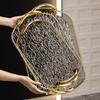 Food Platter Clear Plastic Serving Tray With Handles Versatile Dining Tea Serving Platter For Home Restaurant Cafe Decorate Tray