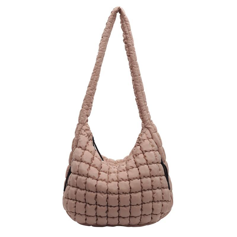 Korean version of pleated bubble cloud bag women's 2025 autumn new large-capacity messenger bag versatile shoulder tote bag