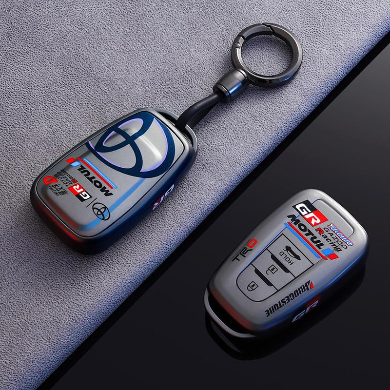 Key Fob Cover Case Compatible with Toyota 2019-2023 Camry RAV4 Highlander Corolla 4Runner Avalon C-HR Prius GT86 Prado Acce
