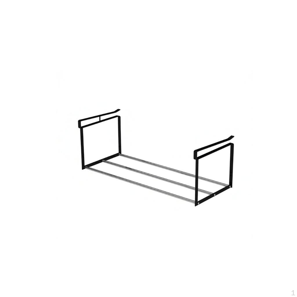 Under Desk Organizer, Multitier Storage Rack, Dorm Shelf, Space Saving White Small Without board