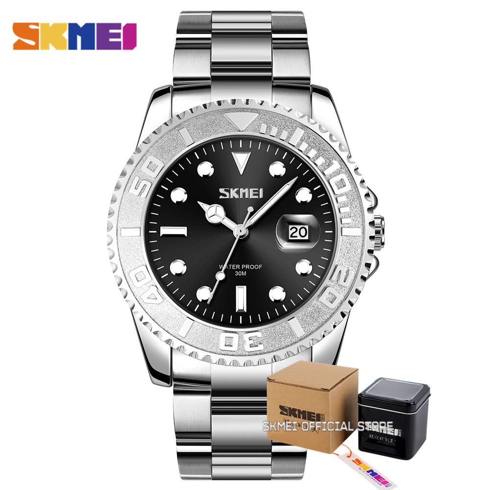 Skmei Vintage Diver Water Ghost Classic Quartz Wristwatches Men Waterproof Date Time Luminous Watches Clock Relogio Masculino