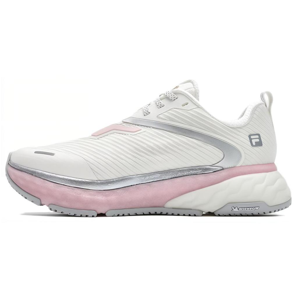 Fila Spd Cheeta Comfortable Versatile Fabric Durable Low-Top Running Shoes Women Sneaker White Pink A12W411113FSW
