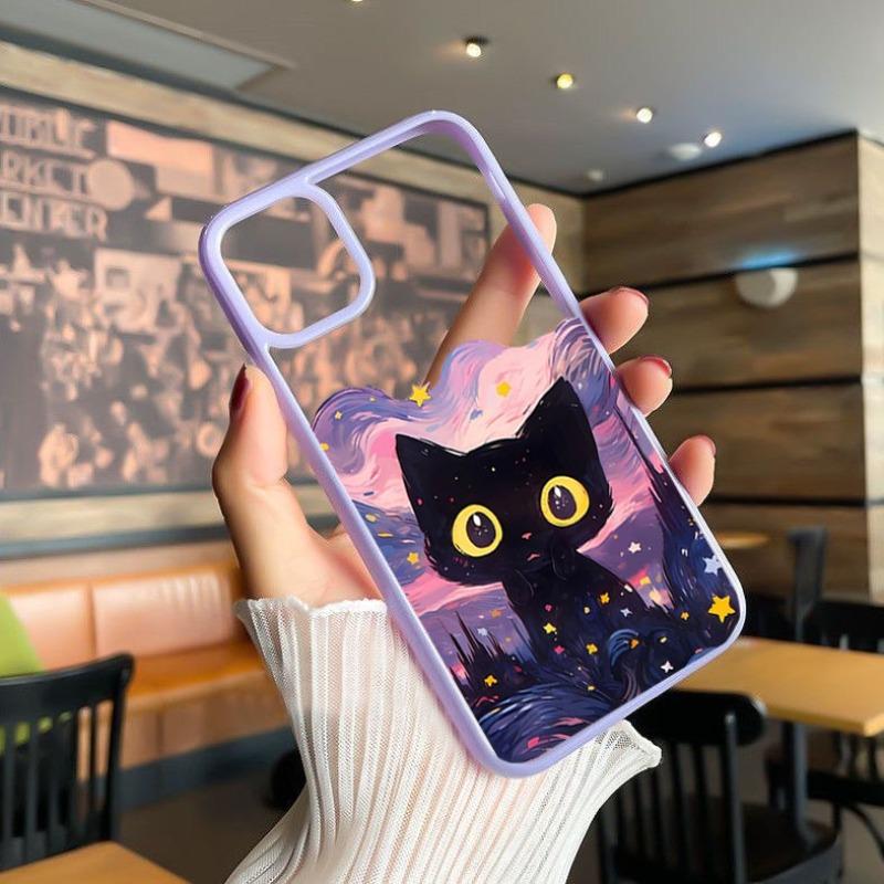 Painting Various Cat Phone Case For iPhone 13 12 Pro Max Mini 15 14 11 Pro Max Plus SE2 8 7 Plus X XS XR Cute Naughty Cat Covers