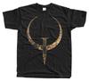 QUAKE 1 LOGO GAME Camiseta PRETO BRANCO TAMANHOS DE S A 5XL