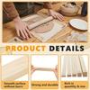 8 pezzi 3mm/5mm/7mm/10mm Guide per Mattarello in Legno Binari per Mattarello in Argilla Per Ceramica e Argilla da Vasellame