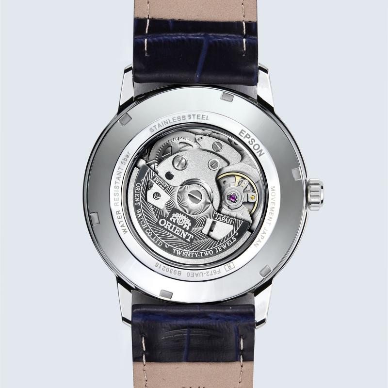 Mechanical Men's Watch Fully Automatic Waterproof Mechanical Watch Men's Watch Leather Strap Blue PlateRA-AC0F06L10B