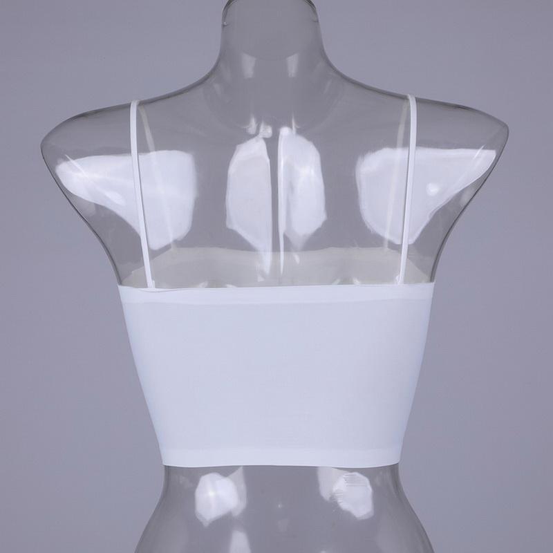 Top corto da donna Top a tubo con fionda estiva Reggiseno sexy senza cuciture Canotte senza maniche sexy in seta di ghiaccio Canottiere bianche nere Canotta senza schienale