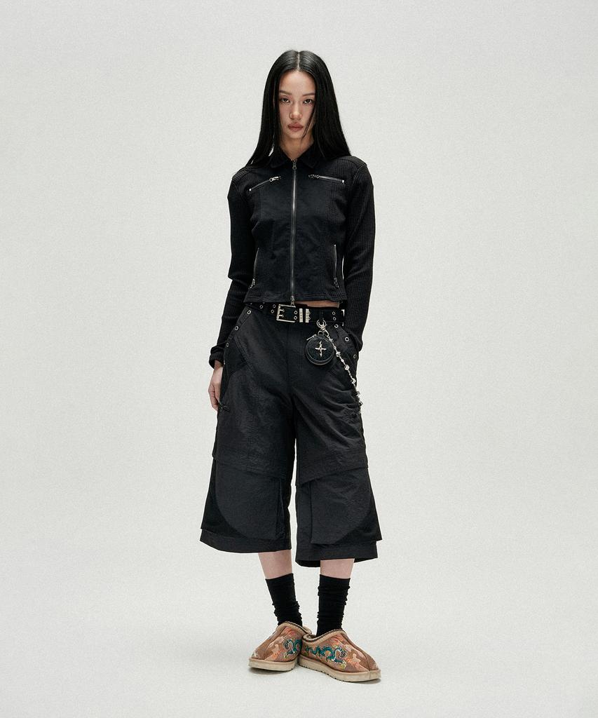 NOT4NERD W Utility Mesh Panel Pants - Black