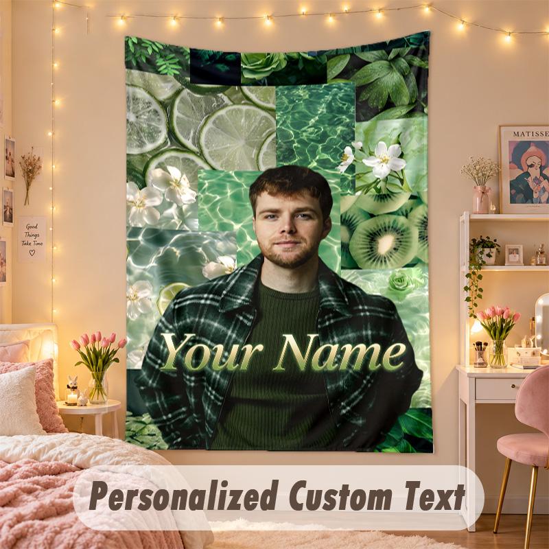 Benutzerdefinierte Personalisierte Wandteppich, Alex Warren Druck Benutzerdefinierter Name Text Wandkunst zum Aufhängen für Schlafzimmer