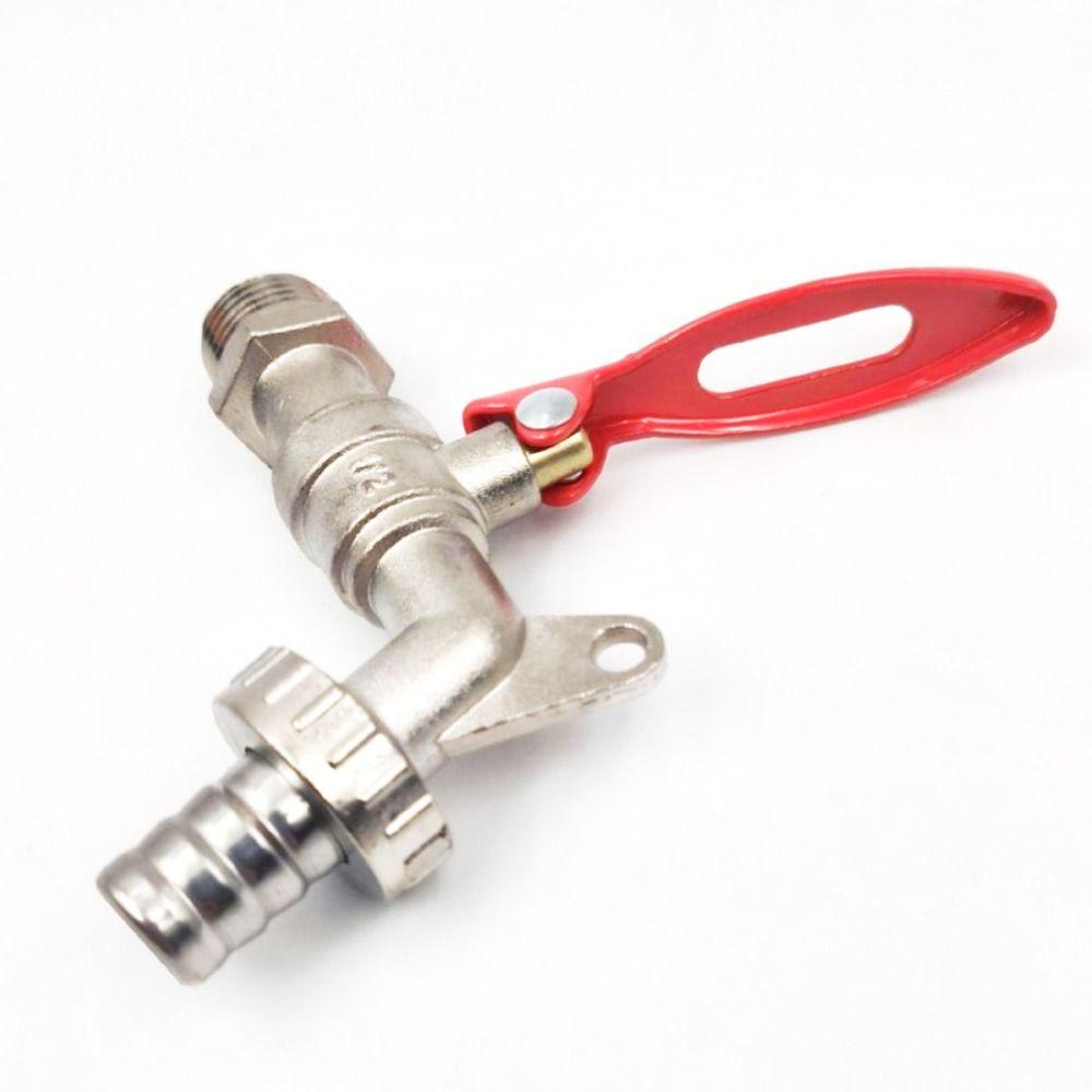 With Lock Water Tank Connector 1/2 Inch 3/4 Inch Thread Water Tap Universal Lockable Faucet