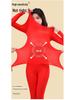Women's Moisturizing Hyaluronic Acid Thermal Suit: Long-Sleeved Top & Pants for Autumn