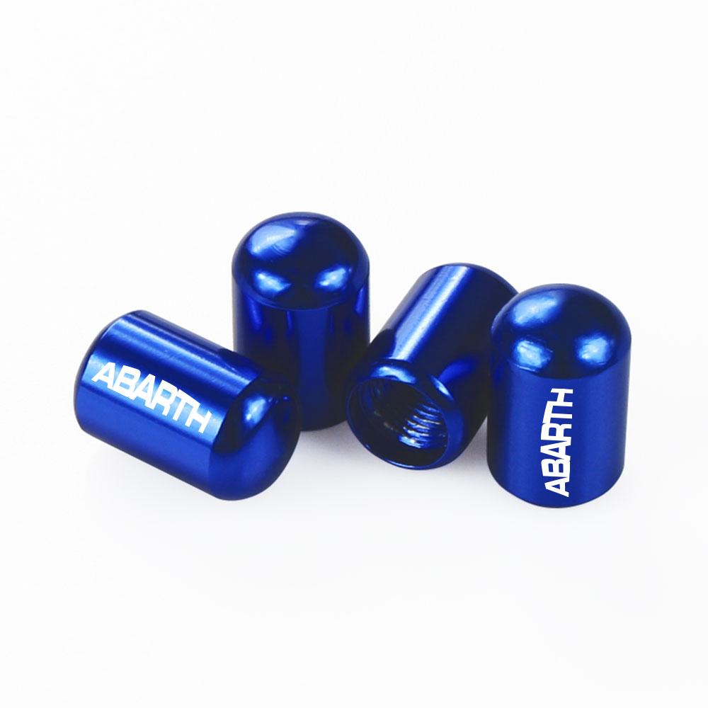 4PCS Car Wheel Tire Valve Caps Tyre Air Stems Cover For Fiat 500 Abarth Punto Panda Bravo Tipo Ducato 250 Argo Car Accessories