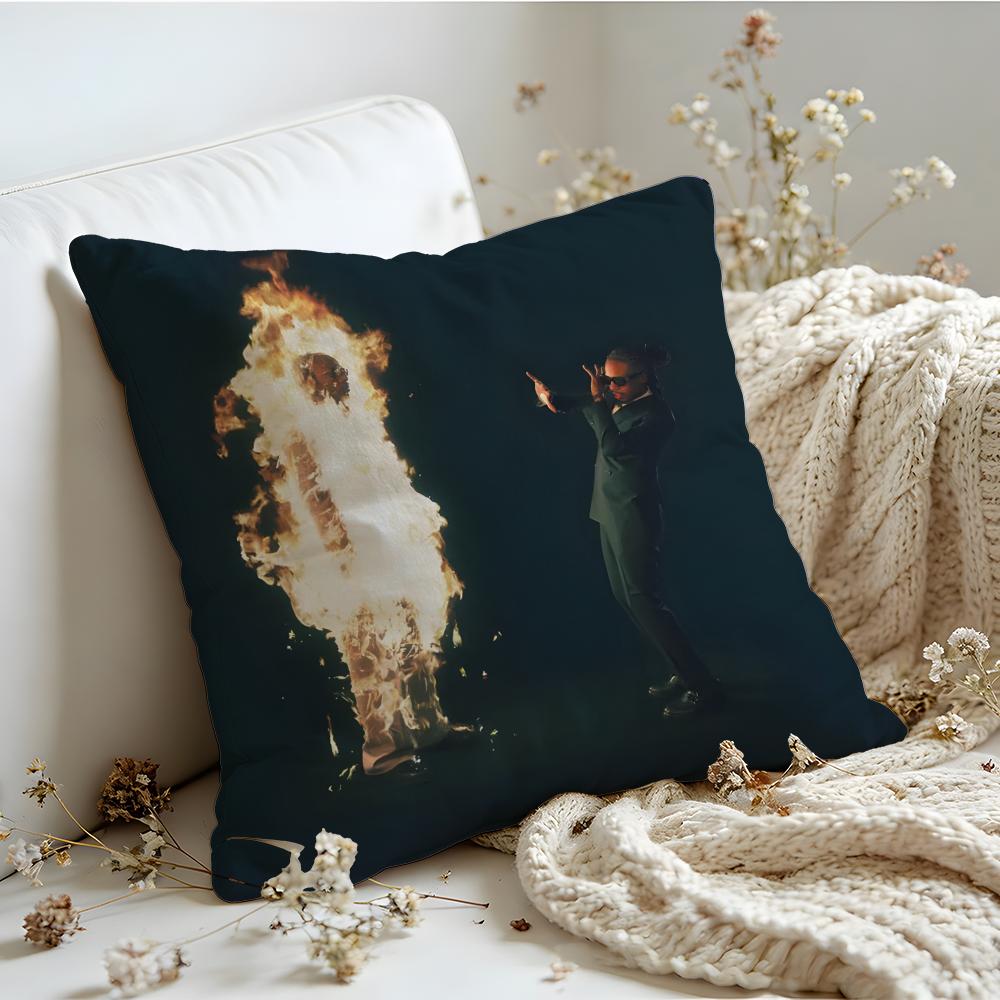 Cushion Cover Linen SkinFriendly Soft Decorative Case for Sofa Home Decor MMetro BBoomin Album Pillow cover