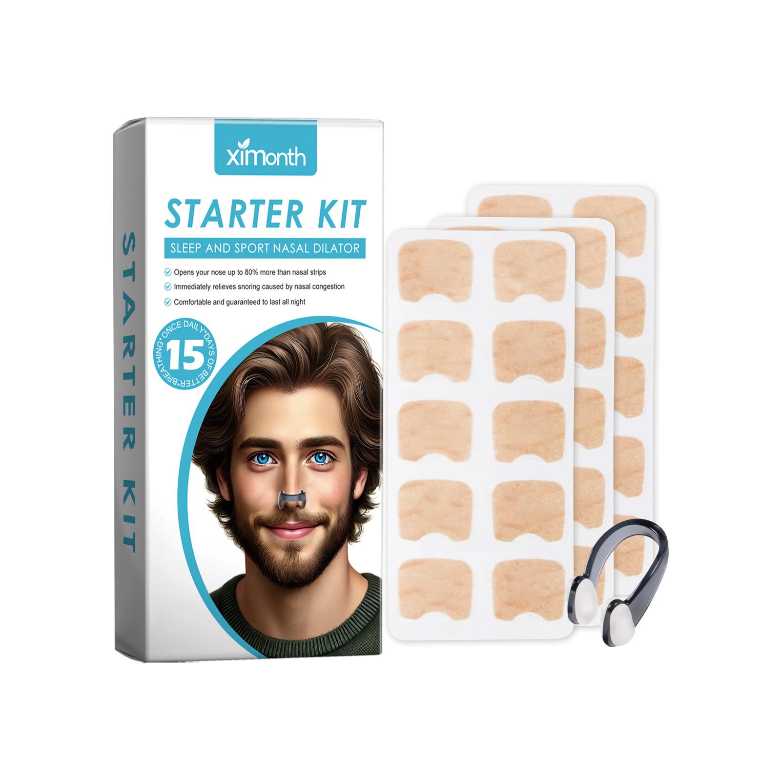 XIMONTH Snoring Relief Set: Gentle Daily Nasal Cleanse & Repair Patches