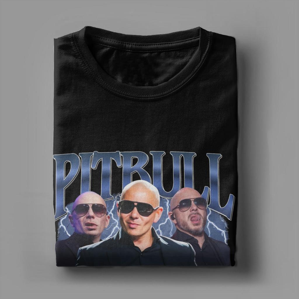 Novelty Pitbull Rapper Mr. Worldwide T-Shirt Men O Neck Pure Cotton T Shirt  Short Sleeve Tee Shirt Plus Size Tops