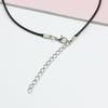 Transparent Large Ice Cube Pendant Necklace for Women 45+5cm PU Leather Wax Line Clavicle Collar Jewelry Gift
