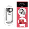Shangqi Silver Ion Double-Layer Glass Tea Cup