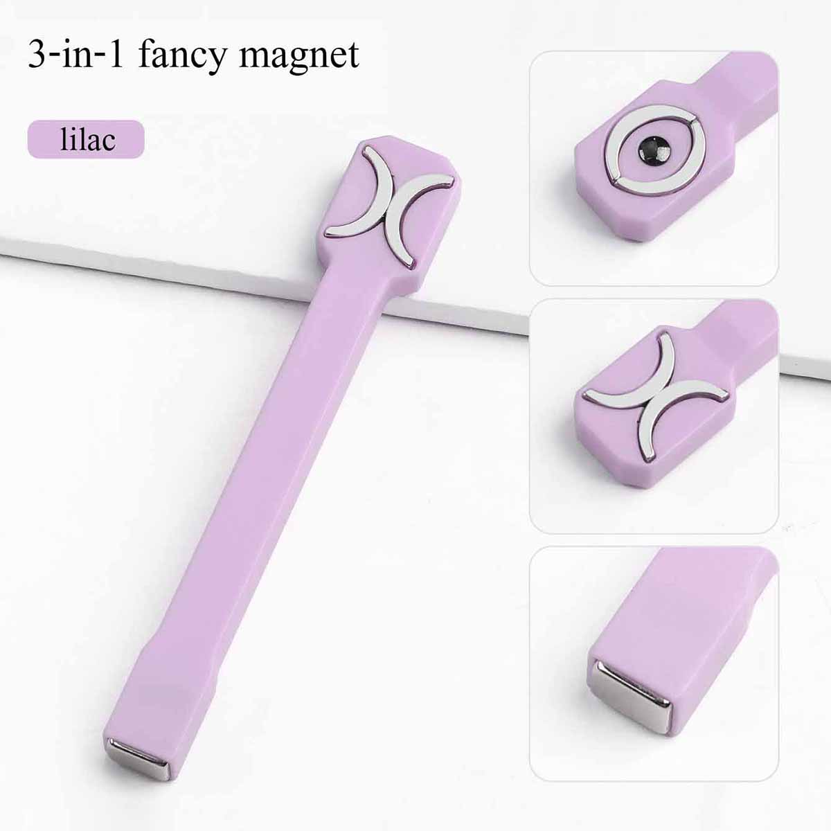 

Multi-function Cat Eye Magnet 3 IN 1 Strong Magnetic Stick For Nail Art Design Decoration DIY Manicure Tools фиолетовый