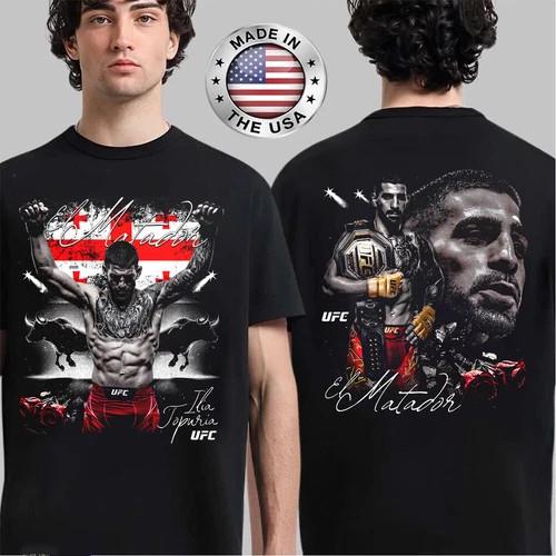 НОВЫЙ! UFC 317 Илия Топурия Футболка с флагом Грузии Лучший подарок для фанатов 2026. L
