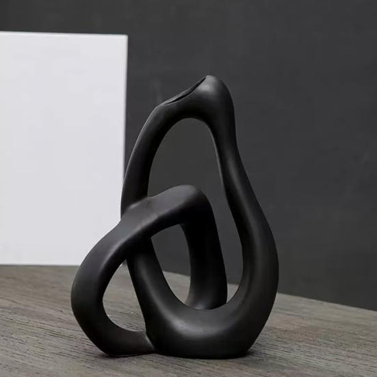 Modern Soyut Vazo, Masa Orta Parçaları, Oturma Odası, Ev Dekorasyonu için Minimalist Dekoratif İç İçe Geçmiş Pampa Otu Çiçeklik