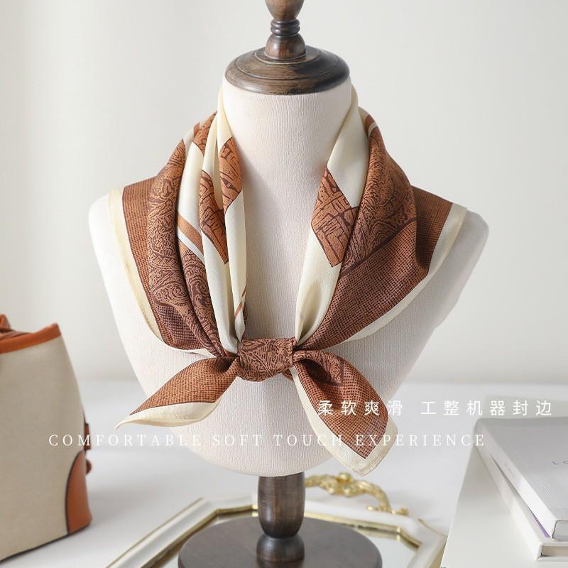 100% Pure Silk Square Scarf With Paisley Print Lightweight Wrap Women
