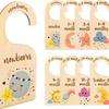 7/8Pcs Wood Infant Wardrobe Divider Label Assortment Nursery Clothes Organizers  Baby Clothes