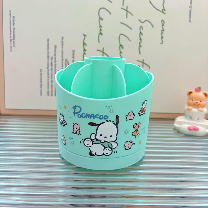 Sanrio Macaron Rotating Pen Holder Office Desktop Storage Box Kulomi Student Dormitory Desk Storage Pen Holder