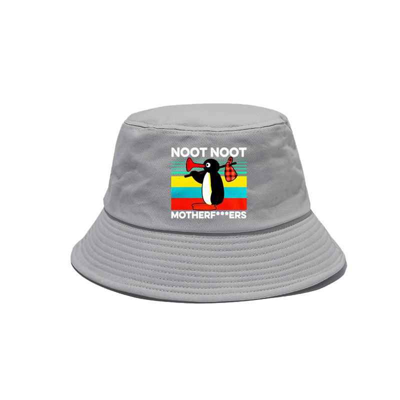 Noot Noot Pingu Cappelli Panama Nuovi Cotone da Esterno Cappello a Secchiello Pingu Arrabbiato Estivo Fresco Cappelli da Sole Bob Cappello Pinguino