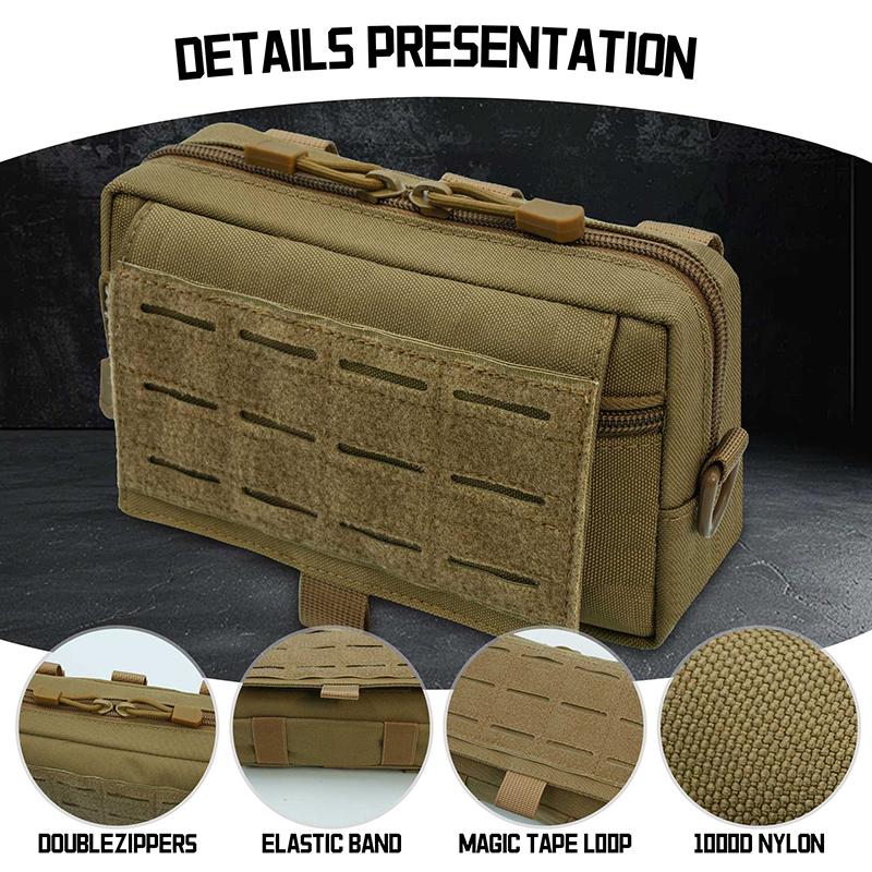 Outdoor Molle Admin Pouch 1000D EDC Utility Pouches Hunting Tools Storage Pouch Tactical Chest Bag Backpack Accessory Pack