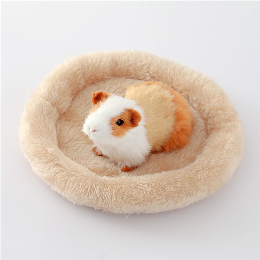 Guinea Pigs Bed Hamster Bed Round Shape Keep Warm Sleeping Bed Hedgehog   Small Animal  Cage Accessories