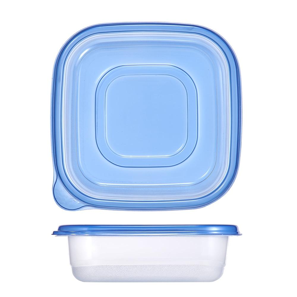 3 Pack Food Storage Containers Stackable BPA Free Plastic Square 0.9L Meal Prep Lunch Box Freezer Safe Kitchen Organizer