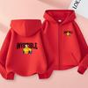 The Latest Best-selling Children's Sports Sweatshirt in Shaolin Animation Printed Hooded Zip-Up Shirt for Boys Girls Aged3-13