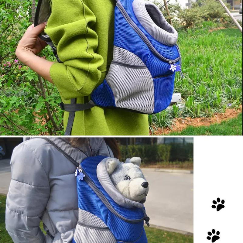 2025 Pet Outdoor Backpack Pet Cat Dog Carrier Bag Front Chest Backpack Going Out Breathable Carrying Bag Dog Supplies