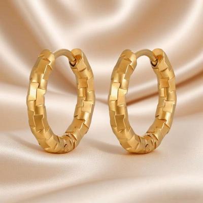 Orecchini Quadrati in Acciaio Titanio Inossidabile – Cerchi Orecchio Oro Lusso Leggero