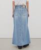 Leuba Front Slit Denim Maxi Skirt - Light Blue