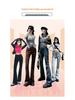Women's High-Waisted Micro-Flared Slimming Jeans, Summer 2024 Collection, Nine-Point Wide-Leg Petite Fit