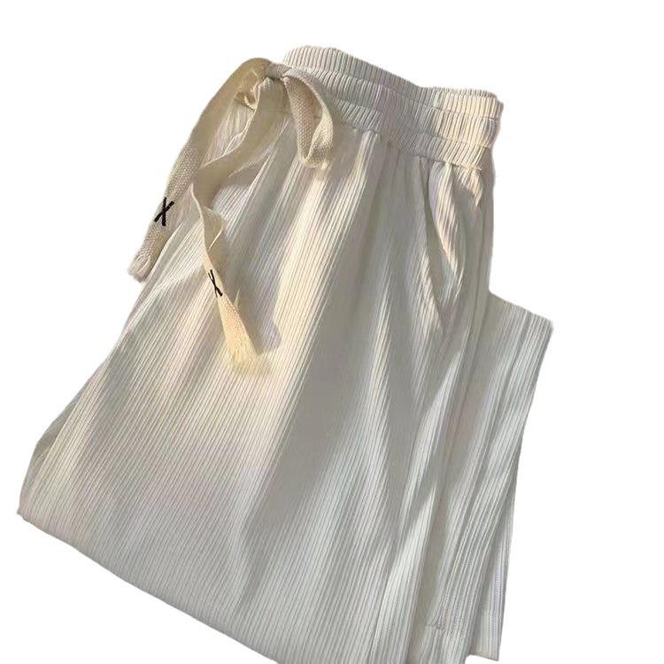 Ice Silk Men's Loose Wide-Leg Lantern Pants for Summer